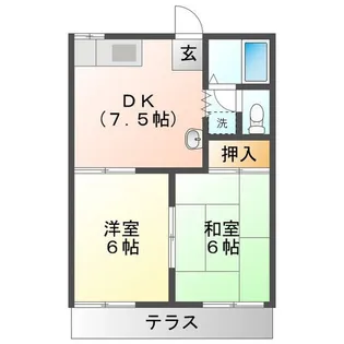 K1ハイツ【1階】の間取り