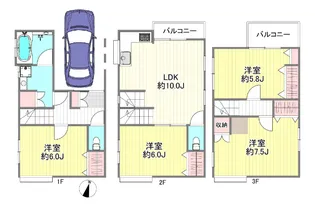 東京都目黒区目黒本町1【一戸建】の間取り