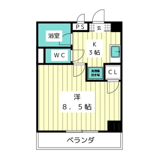 リブローネ南山【3階】の間取り