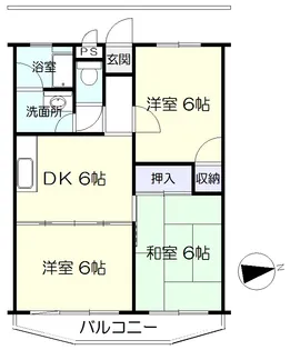 清水マンション【2階】の間取り