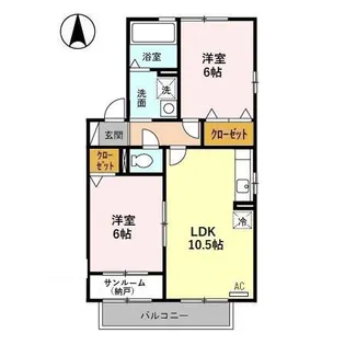 ベルリネッタII【2階】の間取り