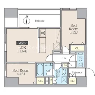 ルミエール三番町【8階】の間取り
