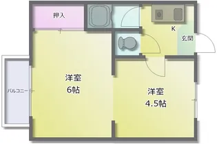 2Kの間取り画像