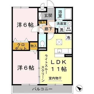 滋賀県彦根市高宮町【アパート】の間取り
