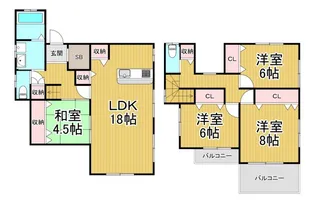 兵庫県西宮市苦楽園四番町【一戸建】の間取り
