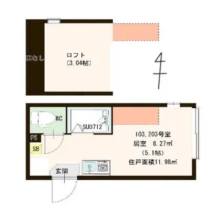 東京都江戸川区南小岩7【アパート】の間取り