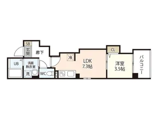 グレース十日市【9階】の間取り
