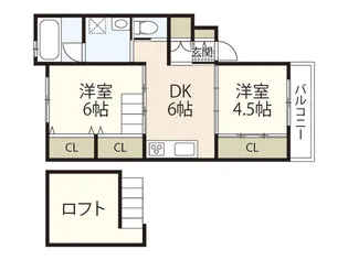 Aコーポ【1階】の間取り