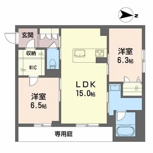 シャーメゾン県庁南【1階】の間取り