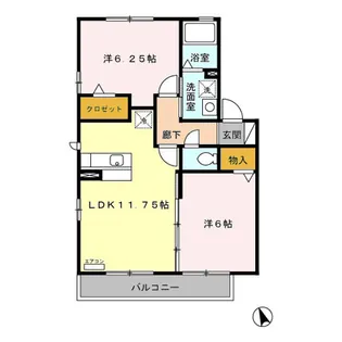 レオシェスタ【1階】の間取り