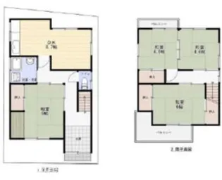 大阪府枚方市香里園山之手町【一戸建】の間取り