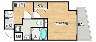 大阪府大阪市阿倍野区阿倍野筋5【マンション】の間取り