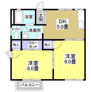 静岡県袋井市下山梨【アパート】の間取り