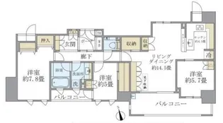 Brillia巣鴨(ブリリア巣鴨)【10階】の間取り