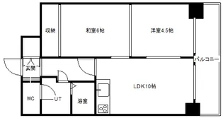 ベルレーヴ山鼻【2階】の間取り