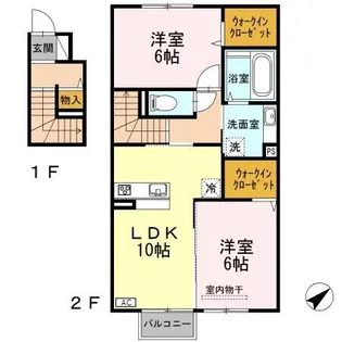 フェリーチェ【2階】の間取り