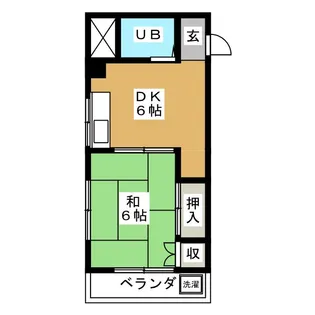 大建中山コーポ【2階】の間取り