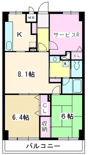 埼玉県朝霞市根岸台8【マンション】の間取り