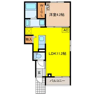 岐阜県岐阜市塩町1【アパート】の間取り