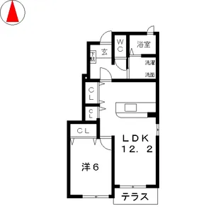 カーサドマーニ【1階】の間取り