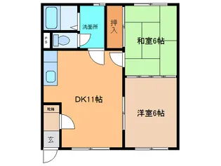 コーポニュータウン【2階】の間取り