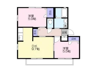 2DKの間取り画像