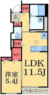 サン・ウィングB【1階】の間取り