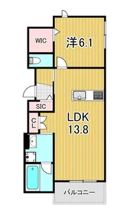 グランウェスト【4階】の間取り