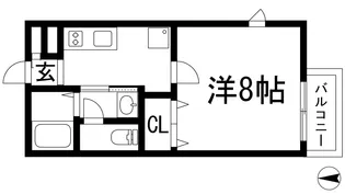 メイプルコート西畑【1階】の間取り
