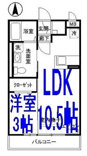 グロース小山【2階】の間取り