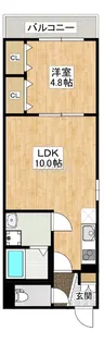 1LDKの間取り画像