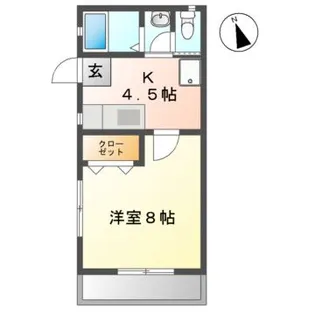 塚田アパート【1階】の間取り