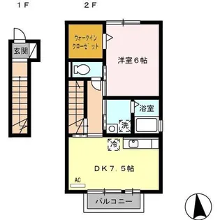 セジュールタミ A【2階】の間取り