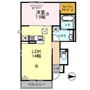 大阪府東大阪市昭和町【アパート】の間取り