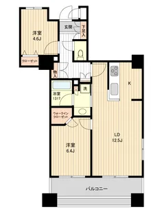 東京都中央区築地7【マンション】の間取り