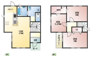 愛知県名古屋市緑区東陵【一戸建】の間取り