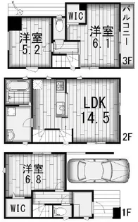 神奈川県横浜市金沢区富岡東3【一戸建】の間取り