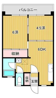 2DKの間取り画像