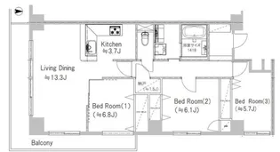 東京都江東区大島1【マンション】の間取り