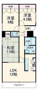 サントル春日部【7階】の間取り