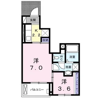 ボンヌ・シャンス【1階】の間取り