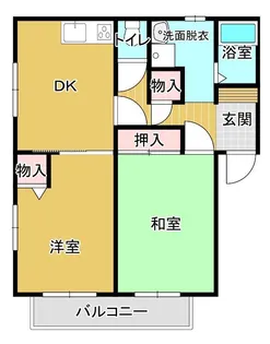宮城県大崎市古川江合錦町2【アパート】の間取り