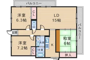 ルイズミッシェル【3階】の間取り