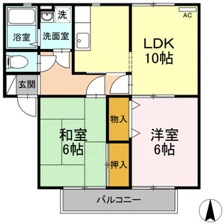 アムール D棟【2階】の間取り