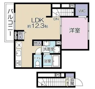 ジーヴォ宮ノ前【2階】の間取り