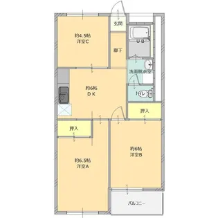 パークハイツ【3階】の間取り