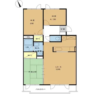 ウエストヒルズ弐番館【2階】の間取り