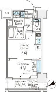 東京都中央区八丁堀3【マンション】の間取り