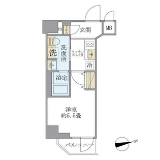 プラッツ旗の台【6階】の間取り