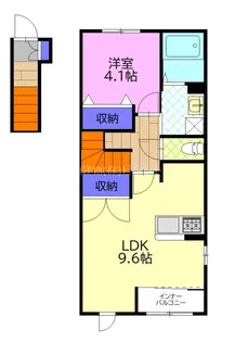 (仮)スターテラスII下岡本町新築アパート【2階】の間取り